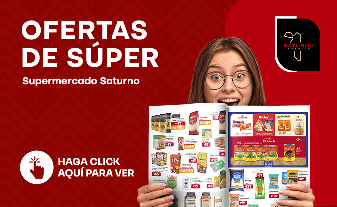 Ofertas de Supermercado Saturno. Haga clic aquí para ver.
